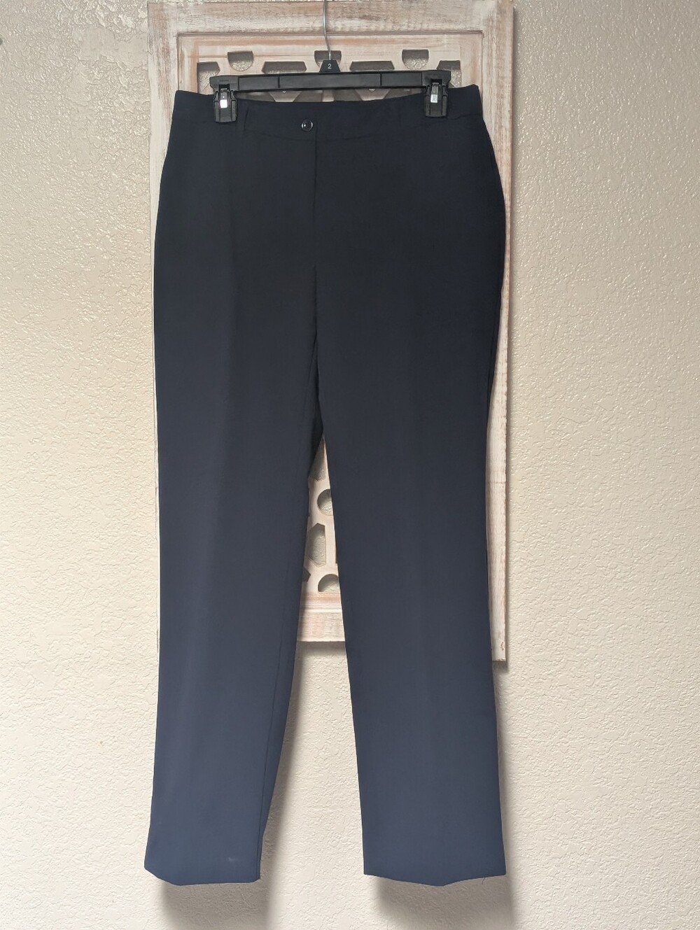 Chicos Blue Chino Pants Mid Rise Straight Leg Ankle Pants Women's Size 0 Short